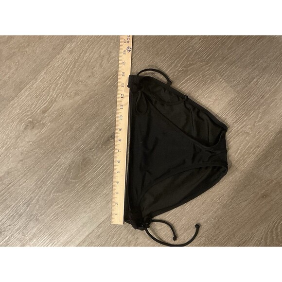 Women’s Black Bikini Bottom Large Victoria’s Secret Bow Tie Swimsuit Swimwear - Picture 3 of 6